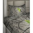 thumbnail image 2 of Ambesonne Nature Fitted & Top Sheet Set with Sham, Dried Earth Planet, Brown Green, 2 of 4