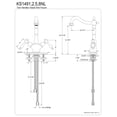 thumbnail image 2 of Kingston Brass KS1492NL Vessel Mount Bathroom Faucet, Polished Brass, 2 of 2