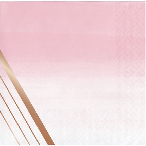 Wedding and Bridal 'Rose All Day' Small Foil Napkins (16ct)