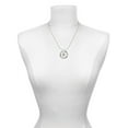 thumbnail image 3 of Delight Jewelry Silvertone Small Clear Crystal Horseshoe Gymnastics Mom Ring Charm Necklace, 18", 3 of 4
