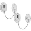 2 Pack Refrigerator Lock - Heavy Duty Combination Fridge Lock, Child/Baby Proofing Lock for Cabinets, Closets, Drawers, Window and More, Easy Install and Use (White)