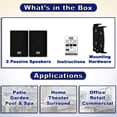 thumbnail image 4 of Bocinas de Interior y Exterior Acoustic Audio AA351B Negro Juego de 2, 4 of 7