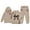 Khaki, variant on SXCXLSA Kids Hoodie Sweat Suit Set Long Sleeve Pullover Sweatshirt and Pants Warm Casual Outfit for Toddler and Children