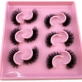 thumbnail image 3 of Pestañas postizas HBZGTLAD, 6 pares, esponjosas, naturales, de visón 3D, 3 of 6