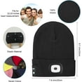 thumbnail image 2 of Zukuco LED Bluetooth Beanie Hat with Light, Music Beanie Hat, Rechargeable Headlamp Knitted Beanie for Men Women Dad, 2 of 7