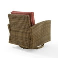 thumbnail image 5 of Bradenton Outdoor Wicker Swivel Rocker Chair Sangria/Weathered Brown, 5 of 10