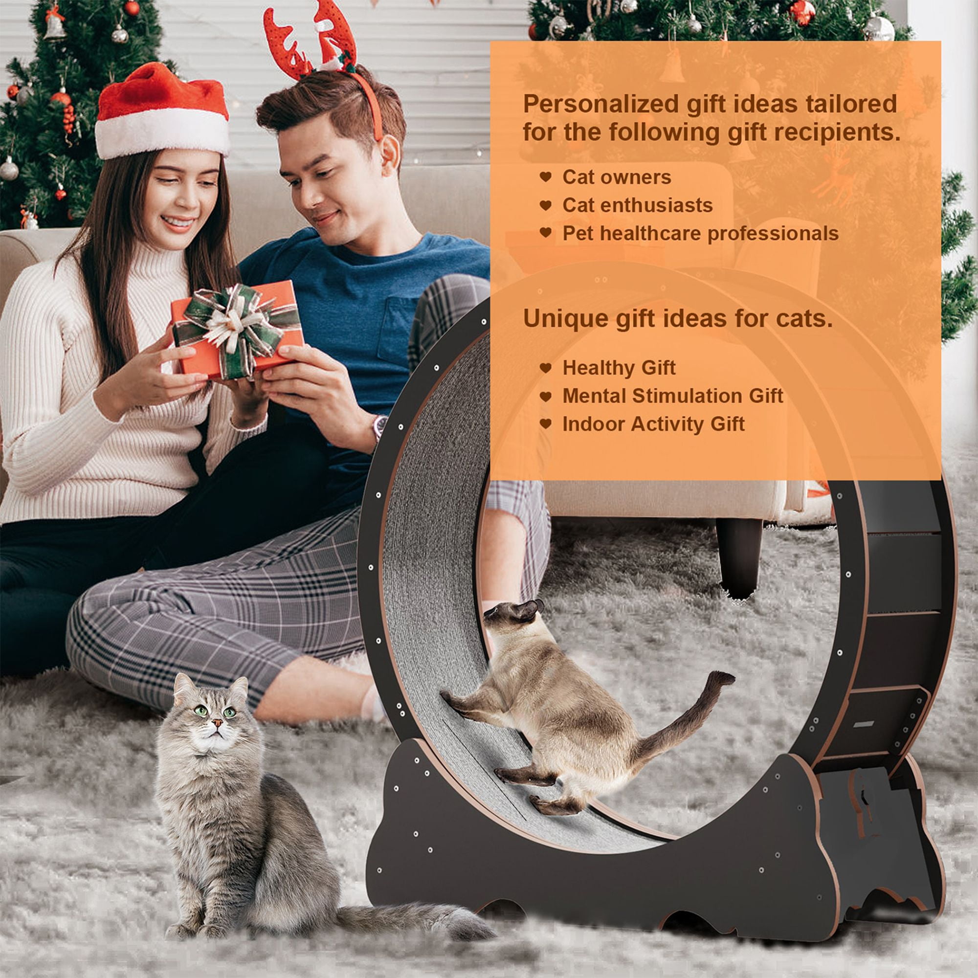 Kadyn 45" Cat Exercise Wheel for Indoor Cats, Large Cat Running Wheels, Cat Treadmill Wheel with Locking Mechanism for Cat's Healthy, Black Kadyn 45" Cat Exercise Wheel for Indoor Cats, Large Cat Running Wheels, Cat Treadmill Wheel with Locking Mechanism for Cat's Healthy, Black