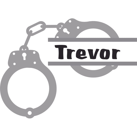 Police Officer Weapon Policeman Shackle Customized Wall Decal- Custom Vinyl Wall Art - Personalized Name - Baby Girls Boys Kids Bedroom Wall Decal Room Decor Wall Stickers Decoration Size (12x20 inch)