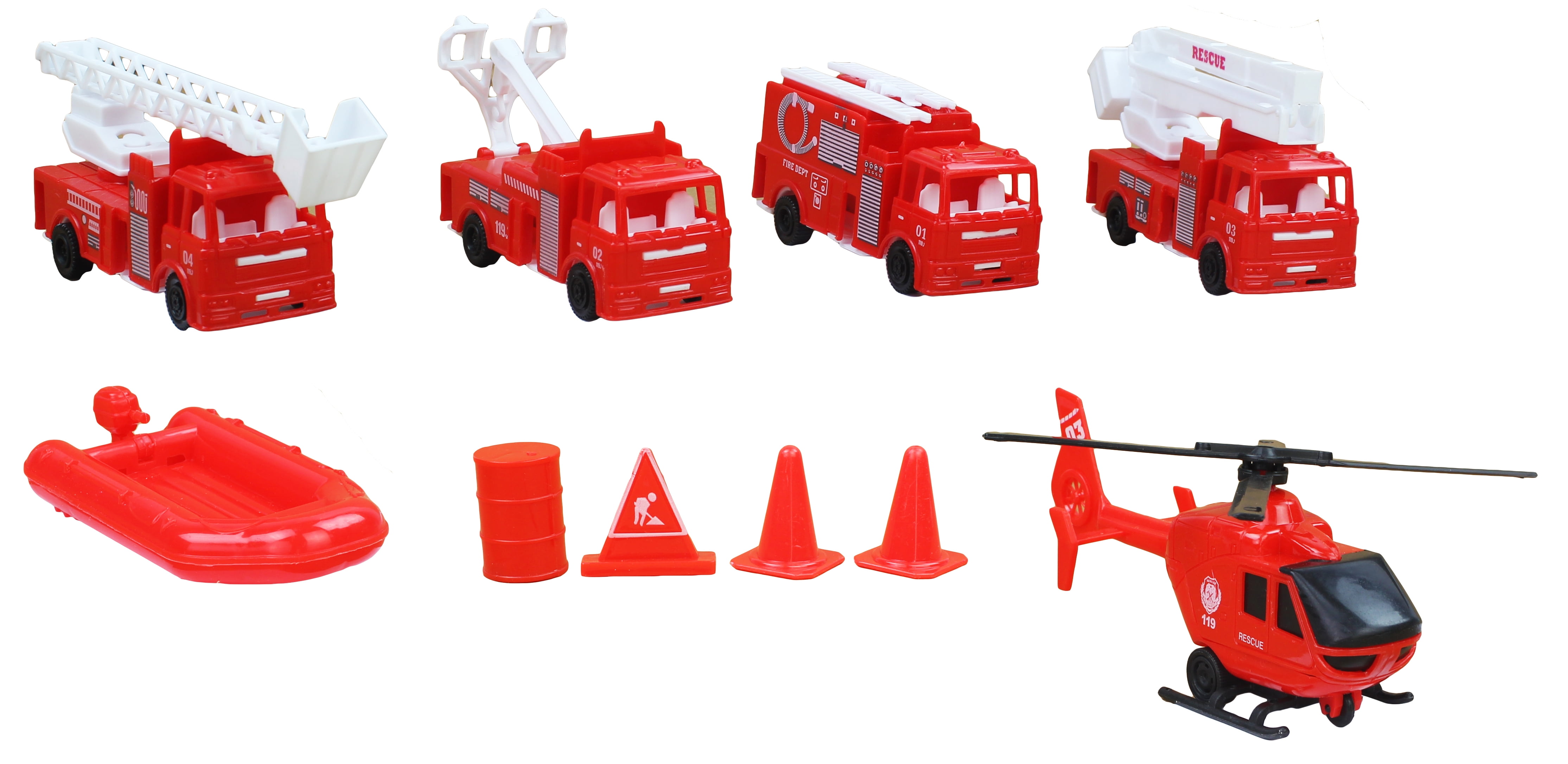 Fire Rescue Toy Fire Department Special Unit Team Firefighter Pullback ...
