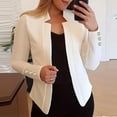 thumbnail image 2 of HJYCHN Jackets for Women Ladies Cardigan Solid Long Sleeve Pocket Coat Outerwear Trench Style Casual Womens Winter Coat White M, 2 of 3
