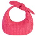 thumbnail image 3 of Bolso Mano Paja Anudada para Mujer Con Lazo Media Diario (), 3 of 9