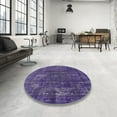 thumbnail image 3 of Ahgly Company Indoor Rectangle Mid-Century Modern Purple Oriental Area Rugs, 7' x 9', 3 of 6