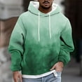 thumbnail image 2 of GigrtiJin Mens Plus Size Hooded Sweatshirt Gradient Color Drawstring Pocket Hoodies Loose Casual Long Sleeve Blouse, 2 of 5