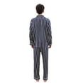 thumbnail image 3 of Men's Long Sleeve Pajamas Set Casual Spring Stripe Printing Comfortable Home Wear Polyester​​, 3 of 8