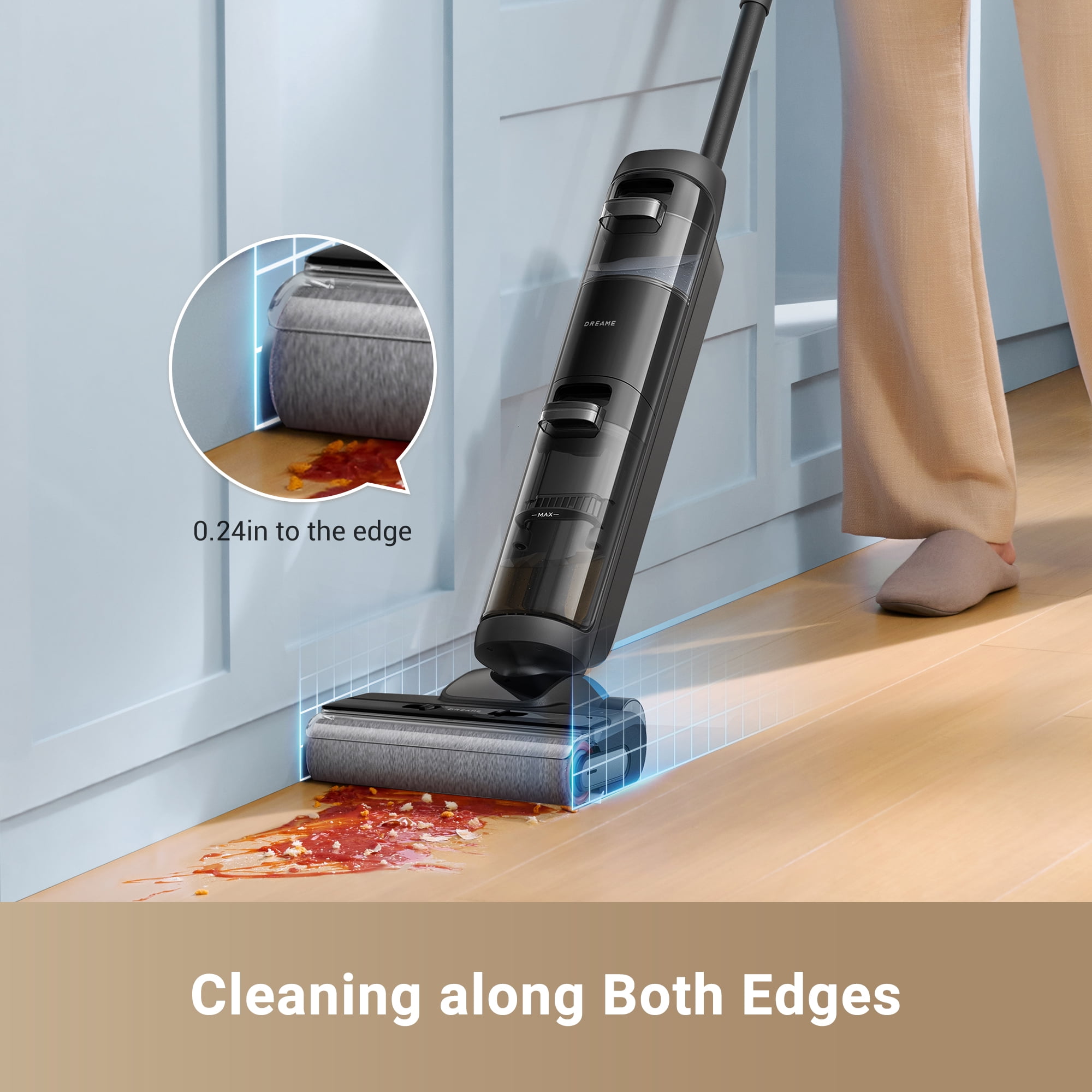 Dreame Cordless Wet/Dry Vacuum Cleaner, Dual-Edge Brushes, 600ml water tank, Self-Propulsion, K20