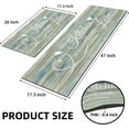 thumbnail image 3 of Farmhouse Kitchen Rug Set 2 Pieces Anti-Fatigue Kitchen Floor Mats Waterproof Non Slip Kitchen Rugs and Mats Heavy Duty Standing Mat Floor Home, Sink, Laundry,17.3x28+17.3x47 inch, Teal, 3 of 6