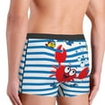 thumbnail image 5 of Fotbe Red Funny Crab on Blue Stripe Men’s Total Support Pouch Boxer Briefs, X-Temp Cooling, Moisture-Wicking Underwear, Regular, Long-leg and Trunk-Small, 5 of 9