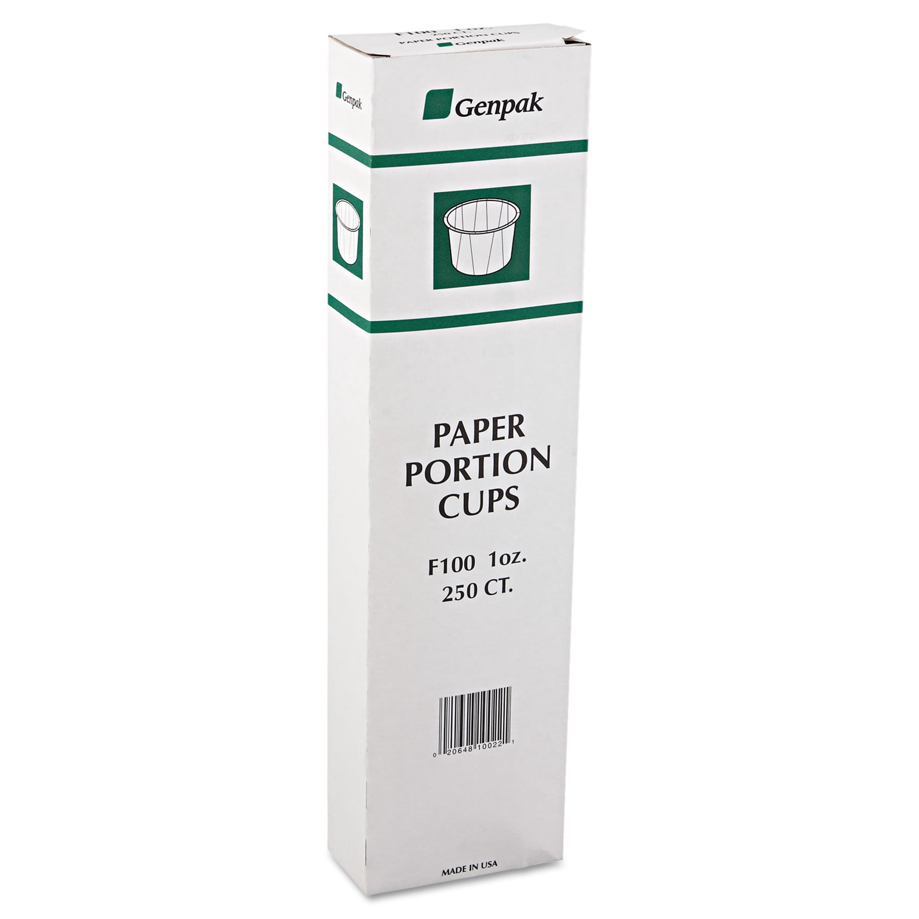 Squat Paper Portion Cup, 1oz, White, 250/bag, 20 Bags/carton