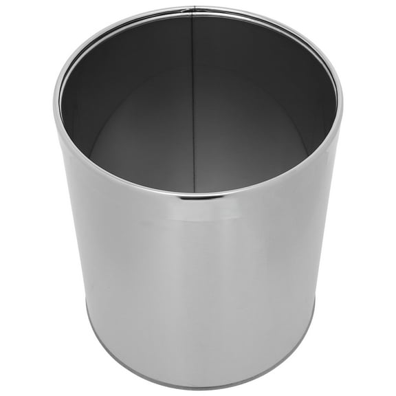 HOOWIFFY Stainless Steel Waste Basket , Stylish Small Trash Can for Car, Bathroom, Kitchen, Office, and Compact