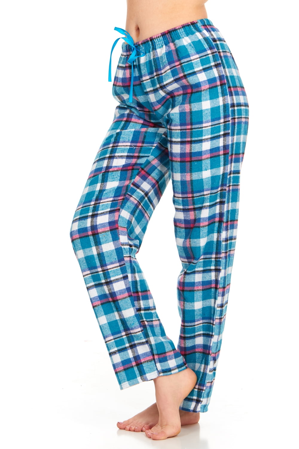 Womens Flannel Pajama Pants, Long Novelty Cotton Pj Bottoms