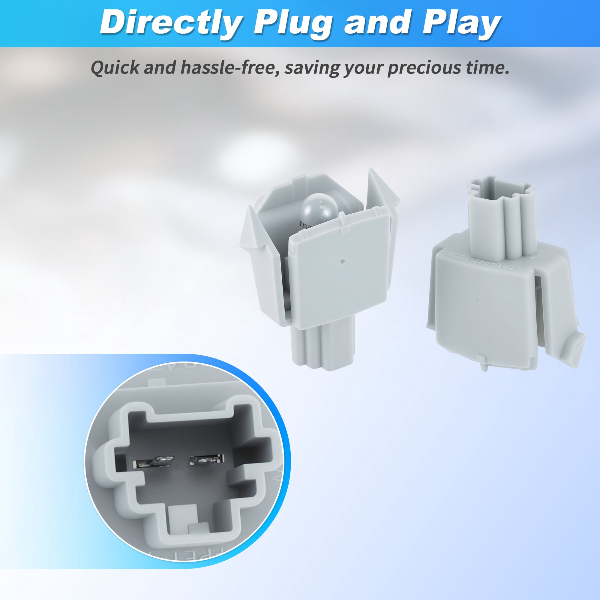 Unique Bargains 2 Pcs License Plate Light Socket Kit for Honda Civic 2013-2015