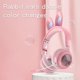thumbnail image 5 of Auriculares inalámbricos con micrófono, bonitos conejos, niñas, Rgb, Led, estéreo, música, Bluetooth, auriculares para juegos de teléfono para niños, Gamer, 5 of 5