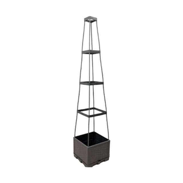 koolsoo Planter Box with Trellis Outdoor Adjustable Vine Support for Cucumbers Patio 4 Tier