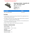 thumbnail image 2 of Brake Master Cylinder - Compatible with 1968 - 1969 Pontiac Firebird, 2 of 2
