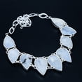 thumbnail image 5 of Rainbow Moonstone Pear Gemstone 925 Sterling Silver Jewelry Necklace 18" VJ 3281, 5 of 5