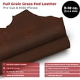 thumbnail image 2 of ELW Grass Fed Leather 8-10 oz. 3-4mm Heavy Duty Pre-Cut 2 PCS 8"x8" Bourbon Brown Full Grain Cowhide for Tooling, Carving, Holsters, Belts, Bags, Boots, Shoes, Repair, Knife Sheaths, Furniture, 2 of 7