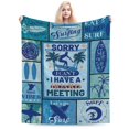 thumbnail image 6 of Surf Blanket Soft Flannel Beach Themed Blanket for Men Women Warm and Cozy Surfer Gifts for Surfers Perfect Throw Blanket for Travel or Home Use 60x50, 6 of 6