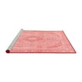 thumbnail image 2 of Ahgly Company Machine Washable Indoor Square Abstract Red Modern Area Rugs, 7' Square, 2 of 4