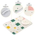 thumbnail image 3 of Yayeee Dish Drying Mat for Kitchen Counter 16"x18" Microfiber Absorbent Pad, Green Abstract Pattern, 3 of 7