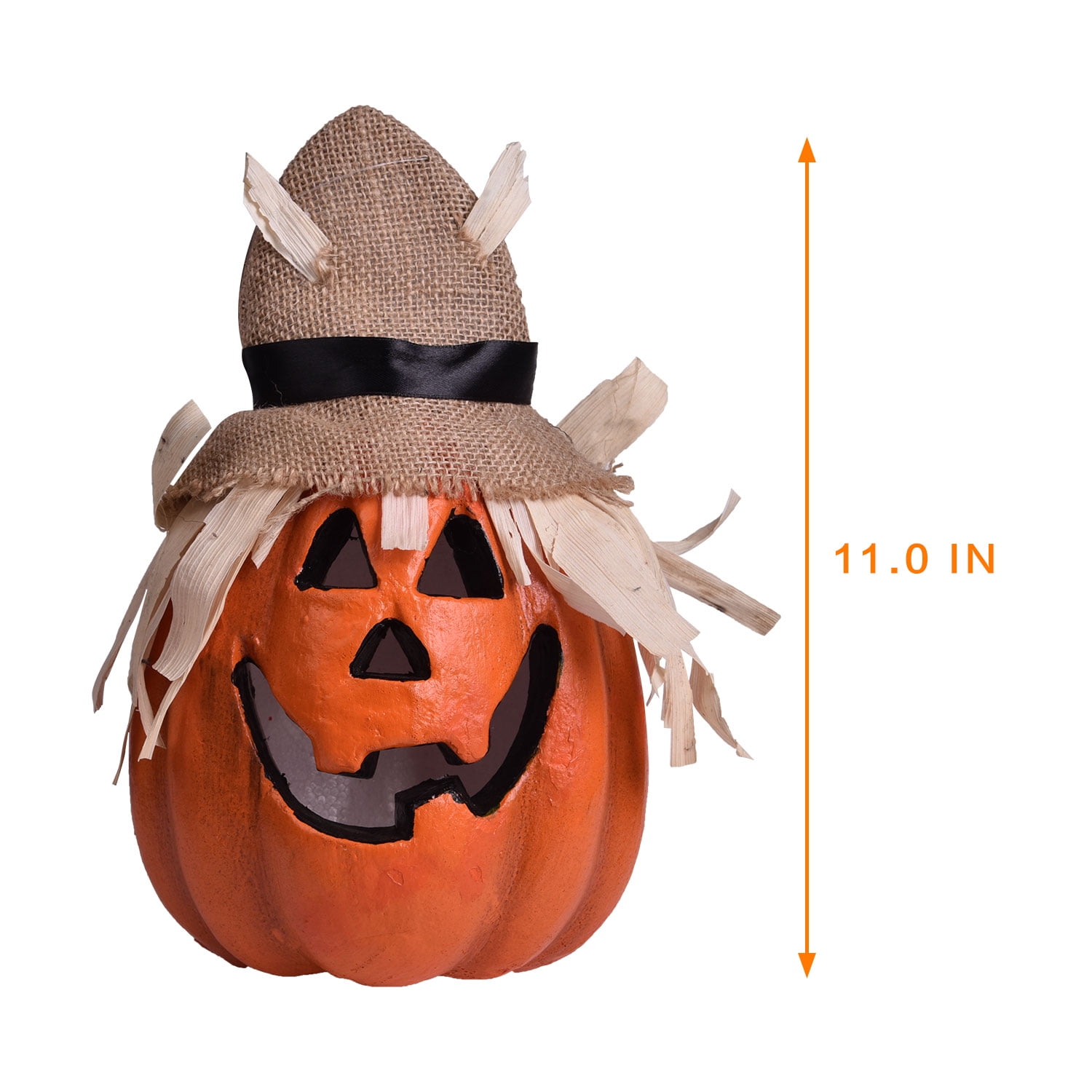 LED Light Up Jack O Lantern Prelit Halloween Pumpkin Lantern Indoor