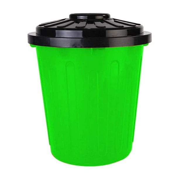 Bote para Basura VentDepot MXRYG-001 1 Pza 7.5lts 18x25cm Polietileno Verde con Tapa Negra