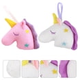 thumbnail image 3 of 2pcs Mesh Exfoliating Sponges Unicorn Bath Shower Ball Sponge (White, Pink), 3 of 8
