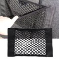thumbnail image 2 of Bolsa organizadora Interior para maletero de coche, red de malla, bolsa de almacenamiento para asiento trasero, bolsillo (negro), 25x40cm, 2 uds., 2 of 5