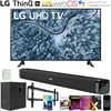 LG UP7000PUA 43 inch Series 4K Smart UHD TV (2021) with Deco Gear Soundbar and Subwoofer Bundle Plus Complete Mounting and Streaming Kit (43UP7000PUA)