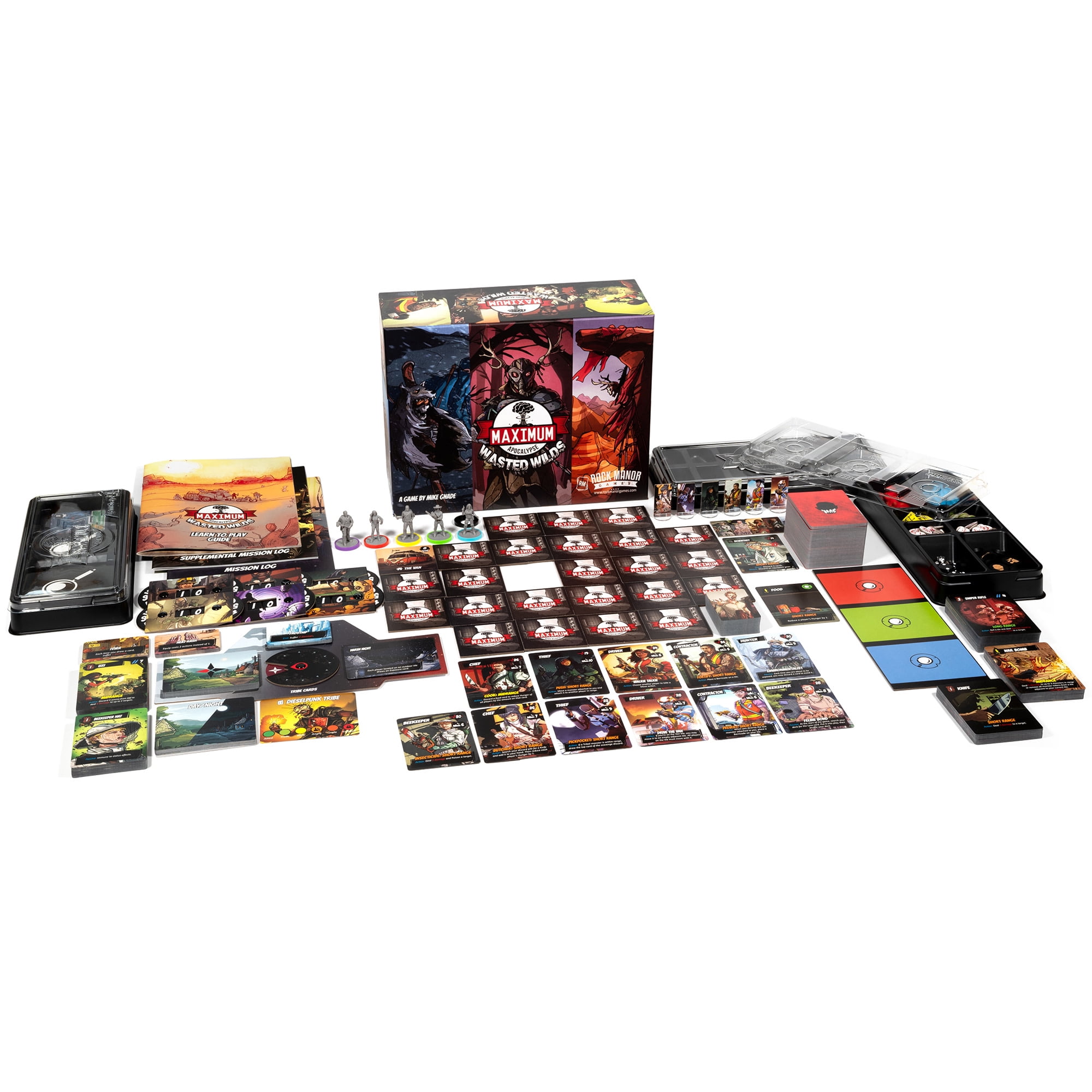 Rock Manor Games: Maximum Apocalypse: Wasted Wilds - Survival Board Game, Modern Fantasy, Co-Op Roguelike Adventure Campaigns, Ages 14+, 1-6 Players
