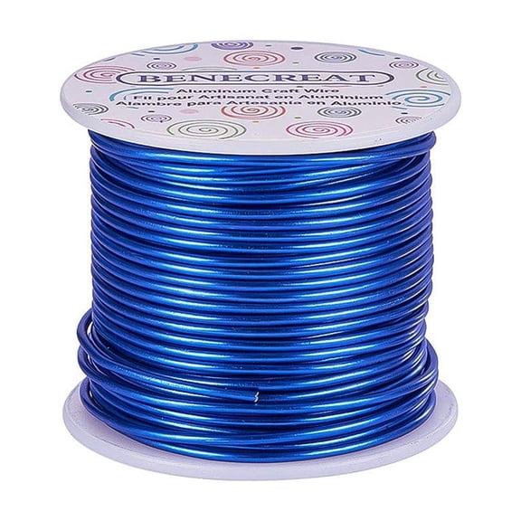 12 Gauge Jewelry Craft Aluminum Wire 100 Feet Bendable Metal Sculpting Wire for Craft Floral Model Making (Blue 2mm)DIY