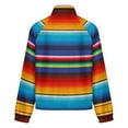 thumbnail image 6 of Jackets for Women Winter Coat Jackets Flannel Stand Collar Jacket(Mexican Serape,Size:S-4XL), 6 of 7