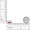thumbnail image 6 of Gem Stone King 925 Silver and 10K Yellow Gold Ecstasy Mystic Topaz and Red Created Ruby Engagement Ring for Women | 1.50 Cttw | Round 5MM | Gemstone November Birthstone | Size 5, 6 of 6