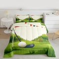 thumbnail image 3 of Homewish Cartoon Golf Sports Bedding Comforter Set, Ball Game Lover Twin Comforter Sets, Teens Kids Boys Girls Reversible Bedding Set, Breathable Home Decor, 2-Piece, 3 of 9