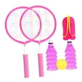 thumbnail image 2 of koolsoo Badminton Set for Kids with Ball Shuttlecock Badminton Racket Set for Garden Pink, 2 of 9