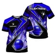 thumbnail image 4 of Personalized Bowling 3D Shirt, Custom Team Name and Name Bowler Gift shirt, 3D All Over Printed Shirt for Men Women (Red, S), 4 of 10