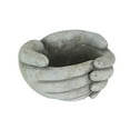 thumbnail image 1 of Distinctive Designs 7 Inch Helping Hands Indoor/Outdoor Concrete Plant Pot Planter/Candle Holder, 1 of 3