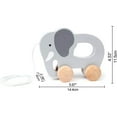 thumbnail image 4 of Hape: Push & Pull Elephant - Gray - Wooden Toy, Push-Pull-Grab, Animal Play Figurine, String Cord Take Along Toy, Baby, Toddler & Kids Ages 1+, 4 of 10