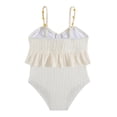 thumbnail image 4 of shoper Girls Swimsuits Size 14 Girls Swimsuit Design Texture Fabric Pure Color Bathing for Outdoor White 3-4 Years, 4 of 10