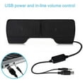 thumbnail image 2 of Portable Mini Computer Clip-On Speaker, Compact USB Powered Wired Laptop Stereo Multimedia Soundbar for Notebook Laptop Computer PC Desktop Tablets - Black, 2 of 7