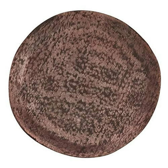 Fennco Styles Modern Brushed Aluminum Charger Plates 13" Round, Set of 4 – Meal Table Chargers for Banquets, Family Dinners, Special Events, Everyday Use and Home Décor